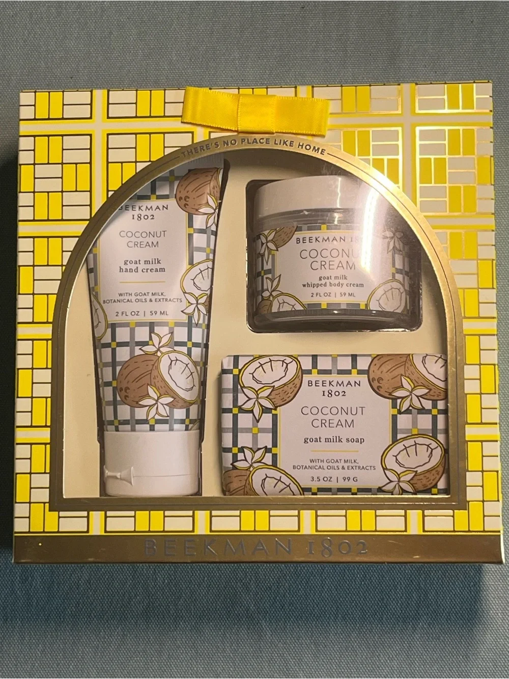 Beekman 1802 Coconut Cream Bath & Body Gift Set - Yellow & Cream